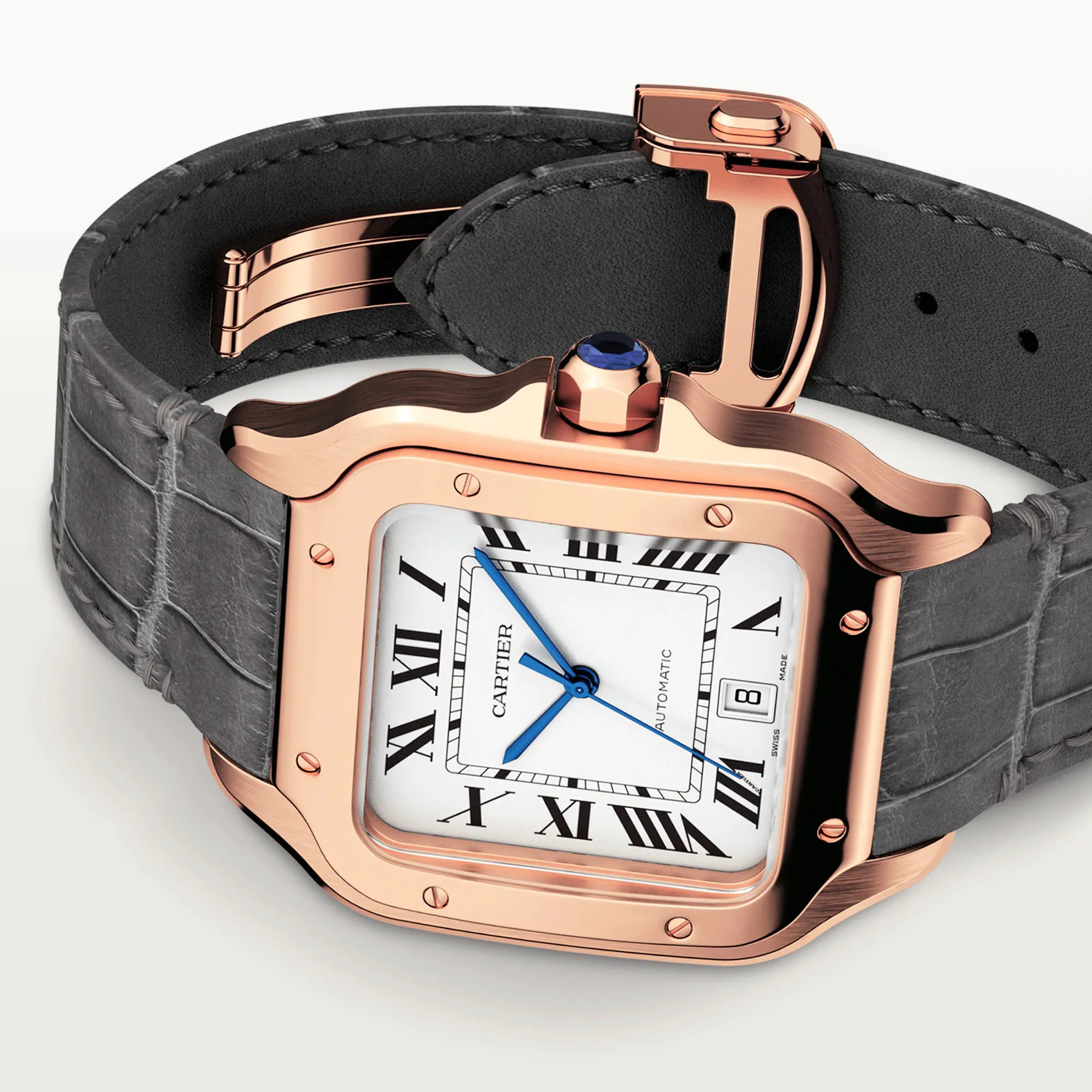 Cartier Santos WGSA0019 40mm Rose gold Silver 3