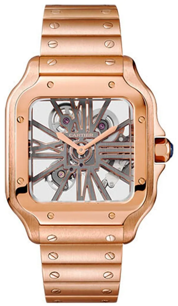 Cartier Santos WHSA0016 9.08mm Rose gold Skeleton