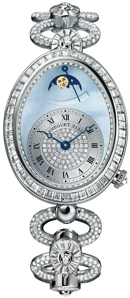 Breguet Reine de Naples 8909BB/VD/J29/DDDD 38.5mm White gold Blue