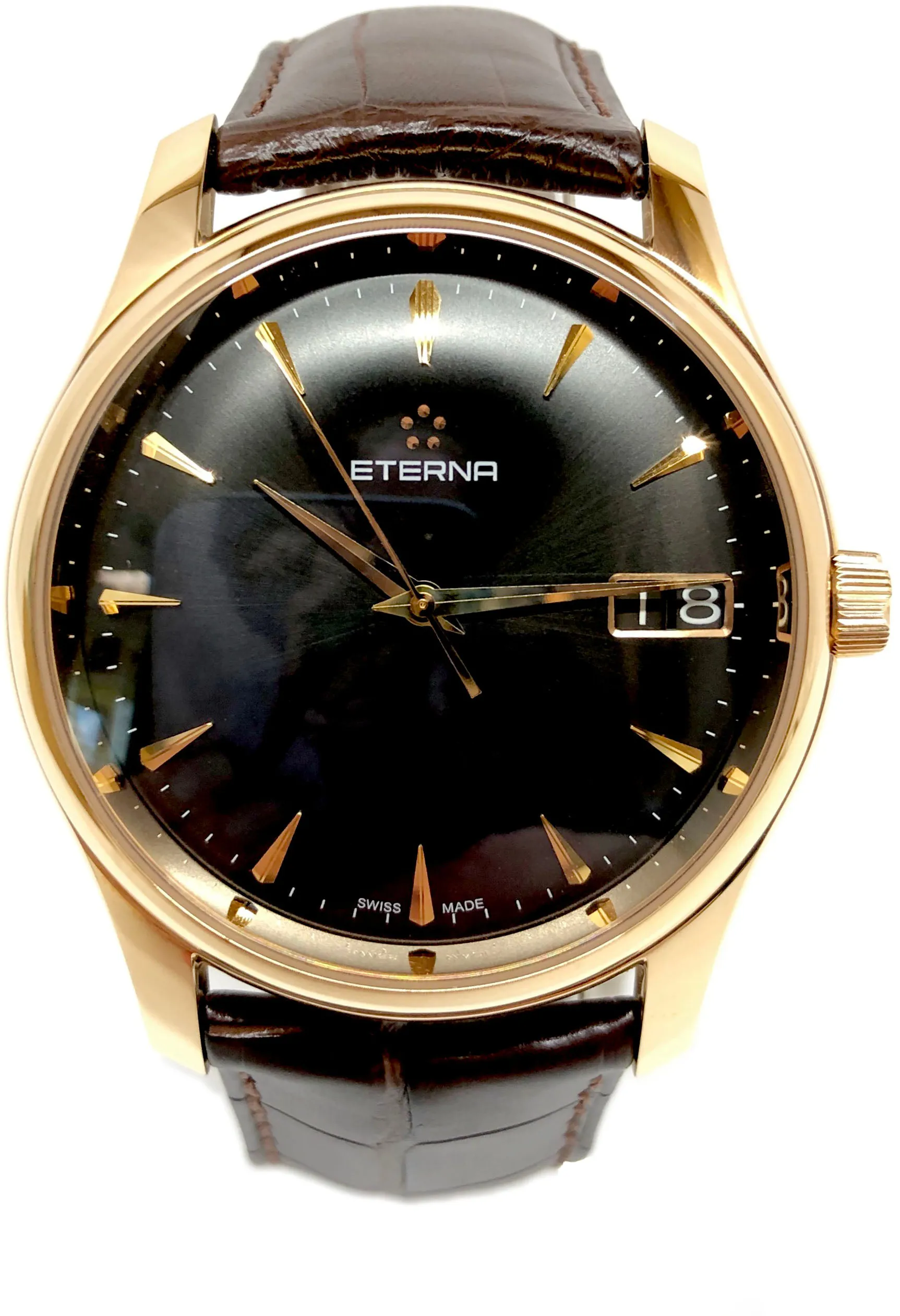 Eterna Vaughan Big Date 7630.69.51.1185 42mm Rose gold Black