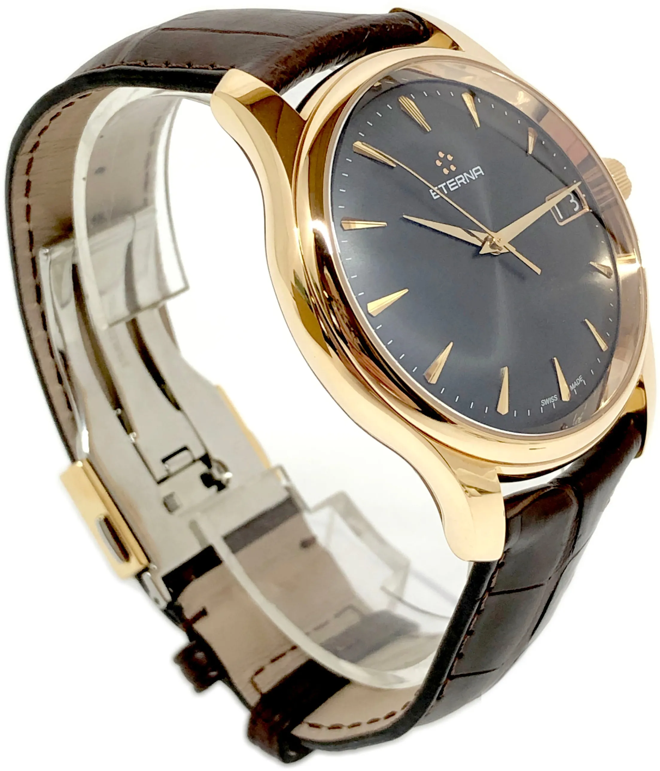 Eterna Vaughan Big Date 7630.69.51.1185 42mm Rose gold Black 2