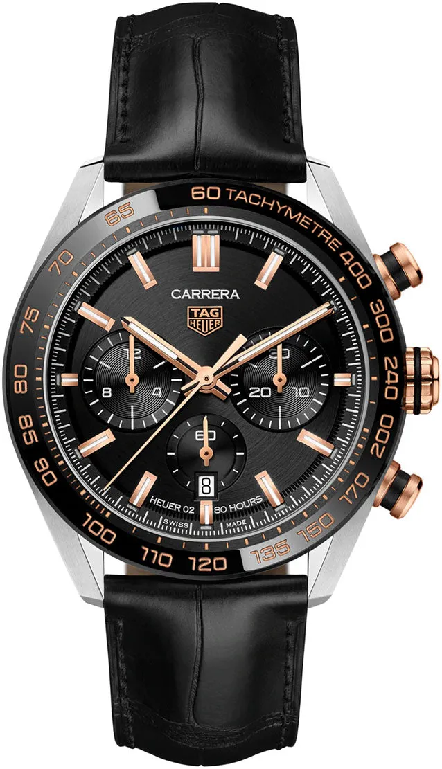 TAG Heuer Carrera CBN2A5A.FC6481 44mm Rose gold and Stainless steel Black