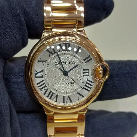 Cartier Ballon Bleu W69004Z2 36mm Rose gold Silver