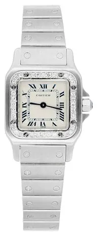 Cartier Santos 1565 24mm Stainless steel White