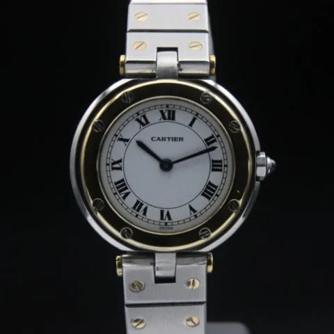 Cartier Santos 8191 27mm Yellow gold and Stainless steel White