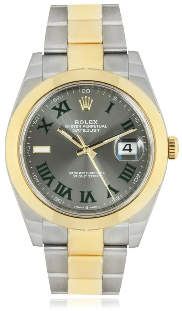 Rolex Datejust 41 126303 41mm Yellow gold and Stainless steel Slate Roman Numeral