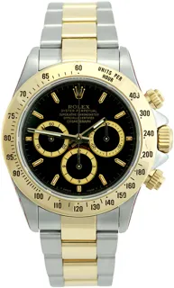 Rolex Daytona 16523 Yellow gold and Stainless steel Black Baton