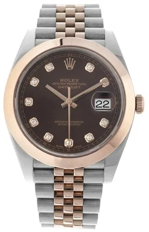 Rolex Datejust 41 126301 41mm Rose gold Brown