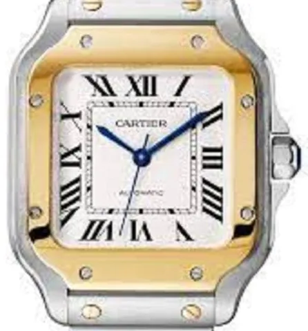 Cartier Santos W2SA0016 35mm Yellow gold and Stainless steel Silver