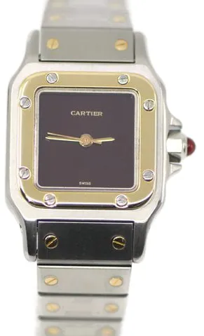 Cartier Santos 24mm Yellow gold and Stainless steel Red