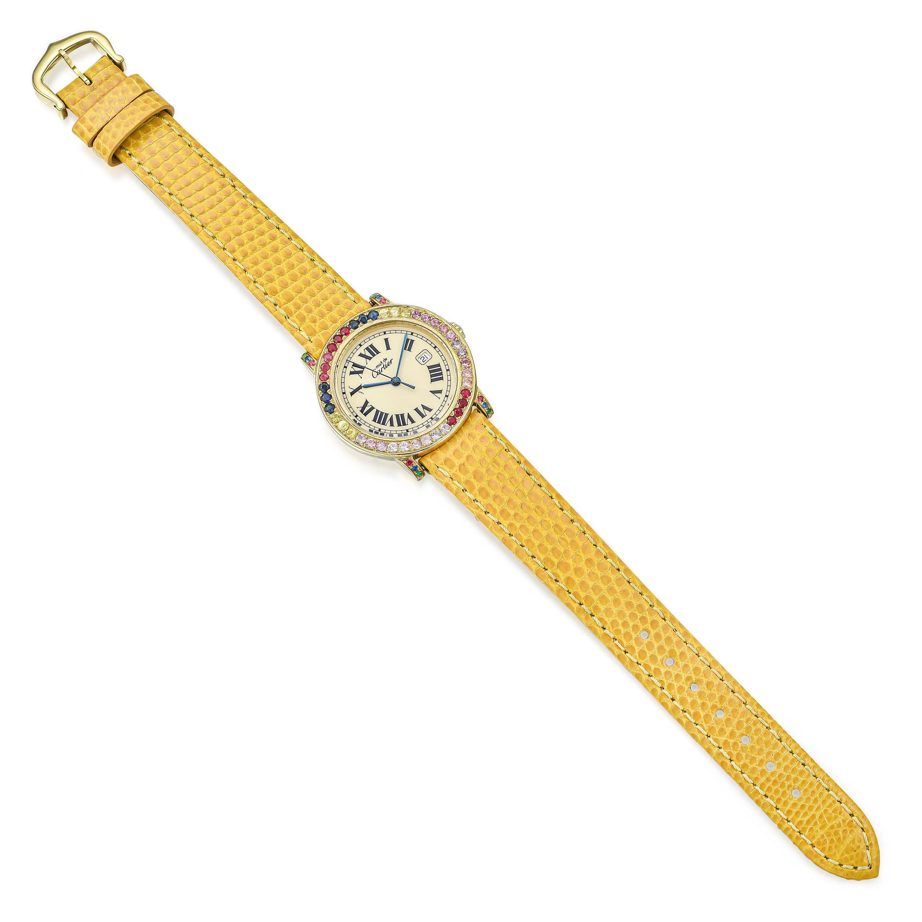 Cartier 1800 32mm Gold-plated Cream 1