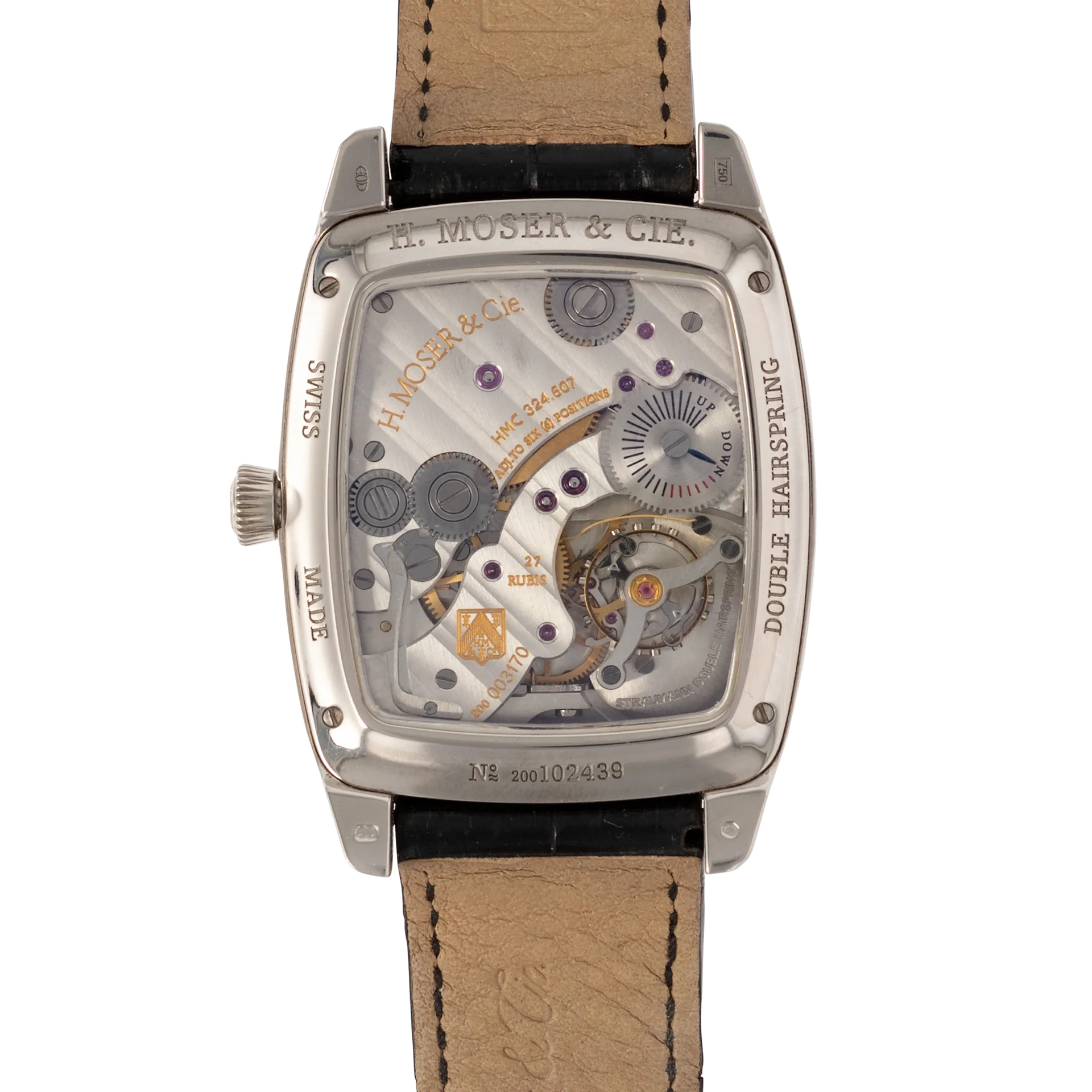 H. Moser & Cie. Henry 324.607 38.5mm White gold Silver 4