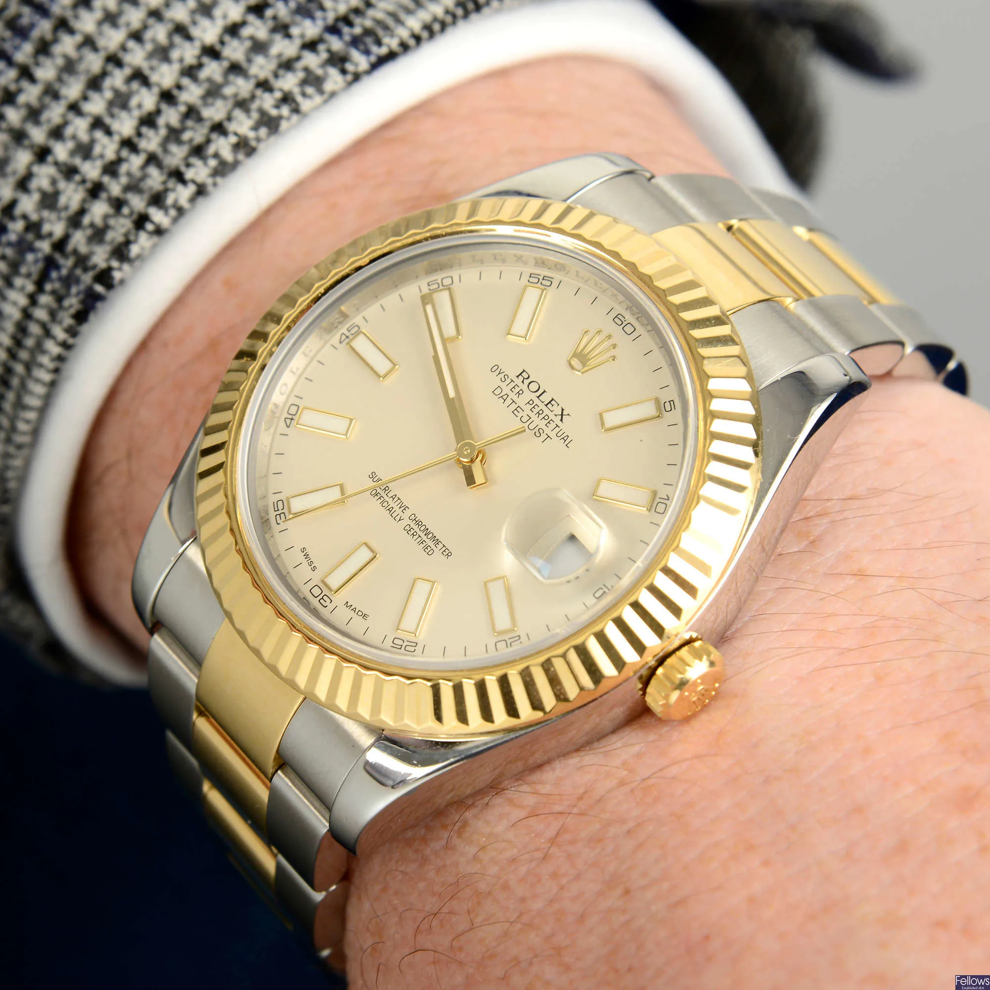 Rolex Datejust II 116333 41mm Yellow gold and Stainless steel White 4