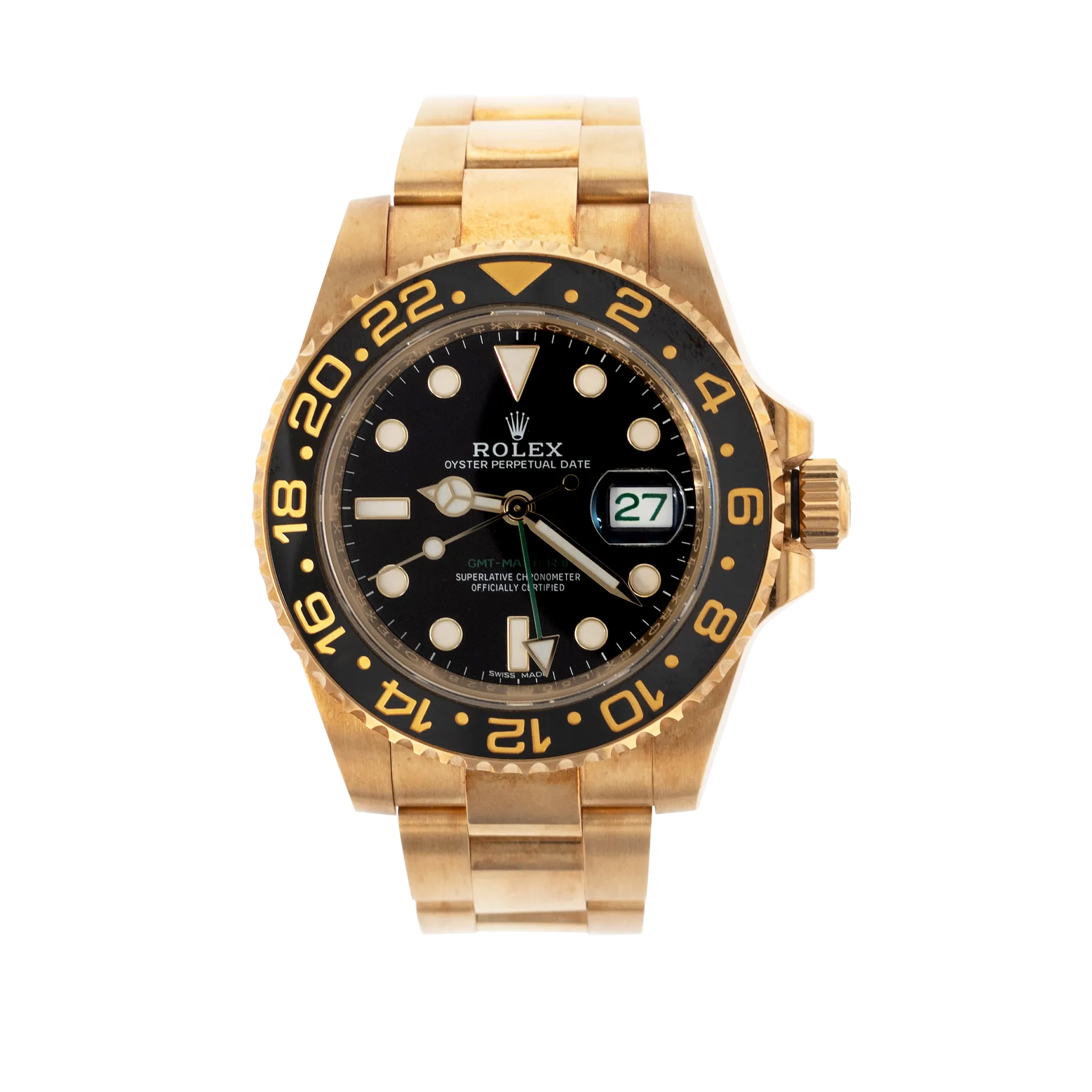 Rolex GMT-Master II 116718LN-0001 48mm Yellow gold Black