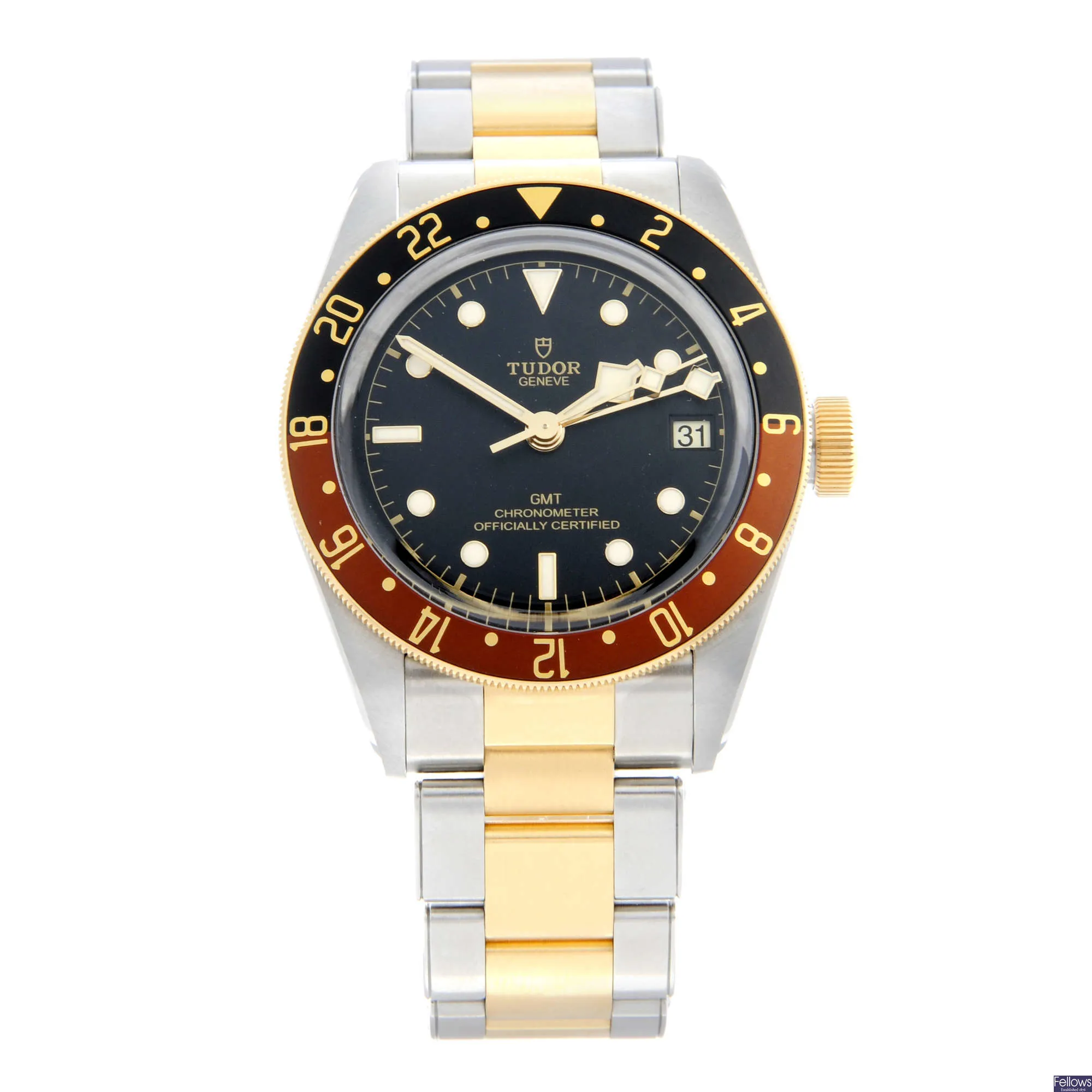 Tudor Black Bay GMT 79833MN 41mm Yellow gold and stainless steel Black