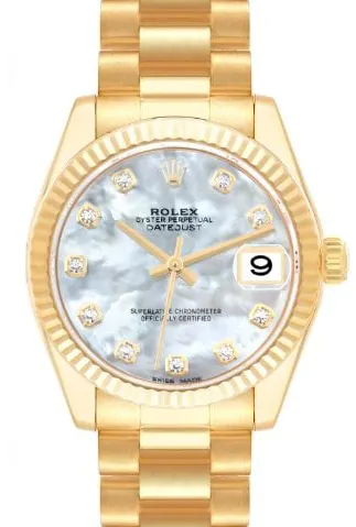 Rolex Datejust 31 178278 31mm Yellow gold Mother-of-pearl