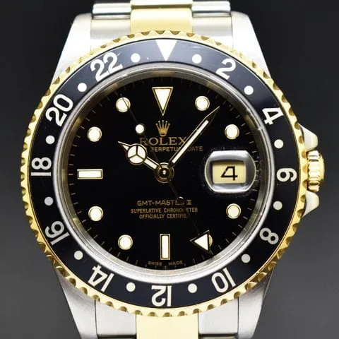 Rolex GMT-Master II 16713 40mm Yellow gold and Stainless steel Black