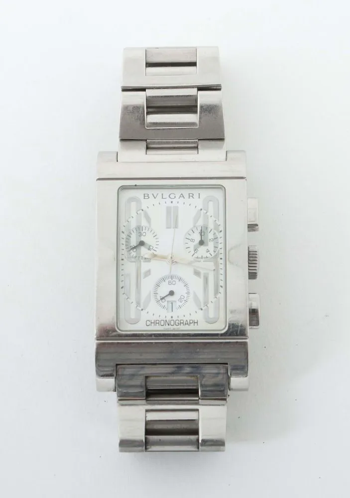 Bulgari Rettangolo RTC 49 S 48mm Stainless steel White