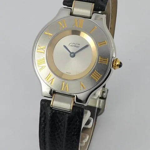 Cartier Must 21 1330 30mm Yellow gold and Stainless steel Silver