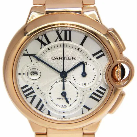 Cartier Ballon Bleu 3107 44mm Rose gold Silver