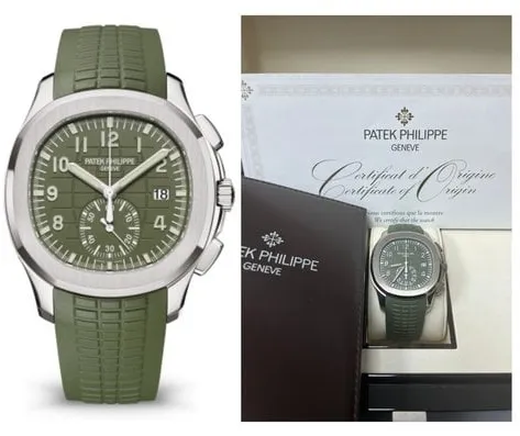 Patek Philippe Aquanaut 5968G-010 42mm White gold Green