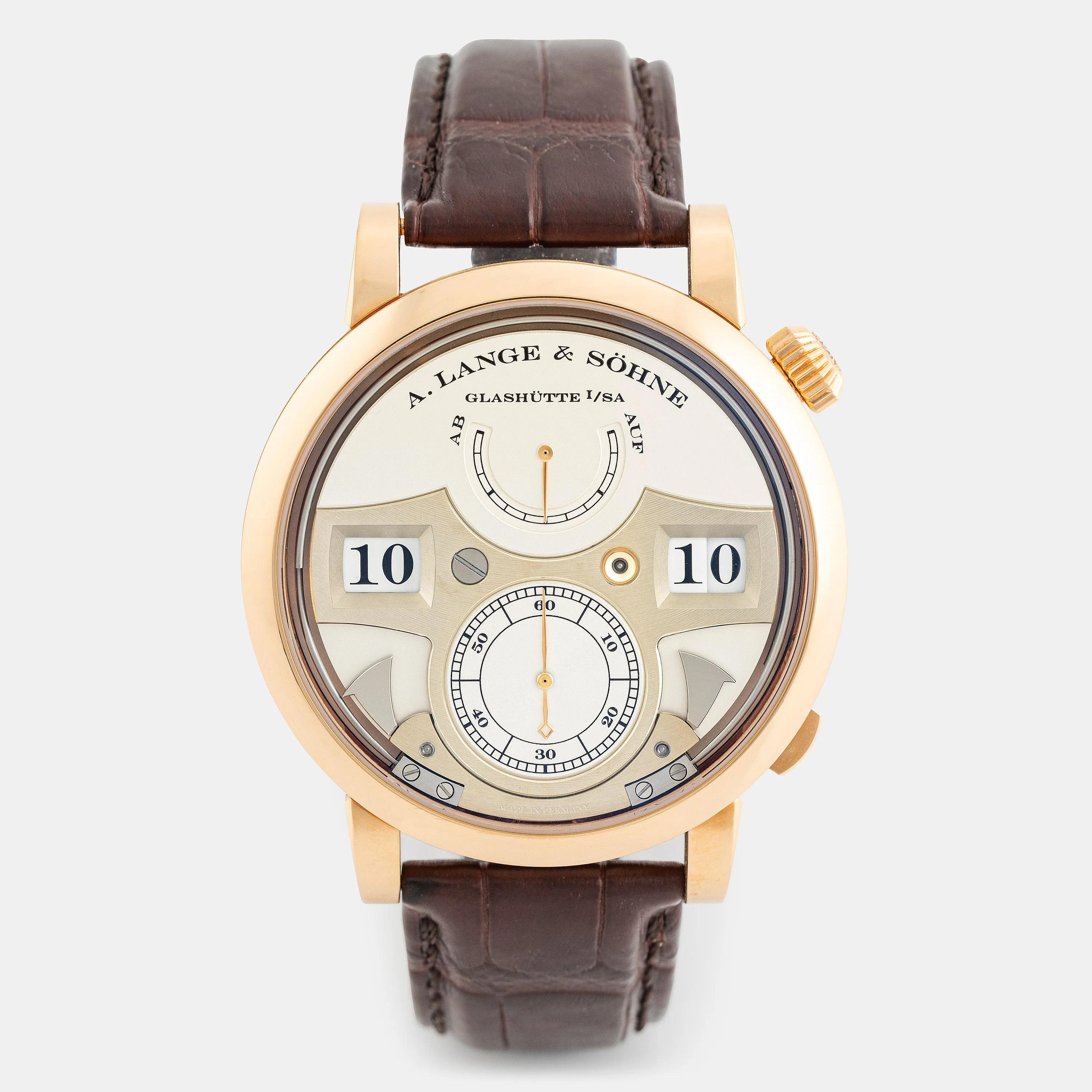 A. Lange & Söhne Zeitwerk 145.032 44mm Rose gold Silver