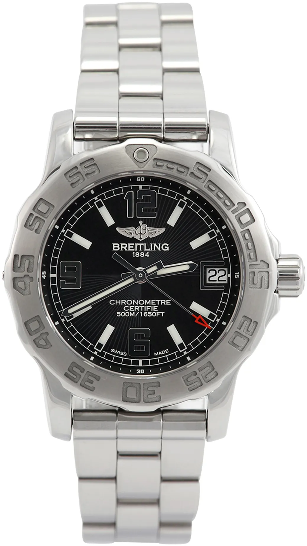 Breitling Colt A77387 33mm Stainless steel Black Quarter Arabic