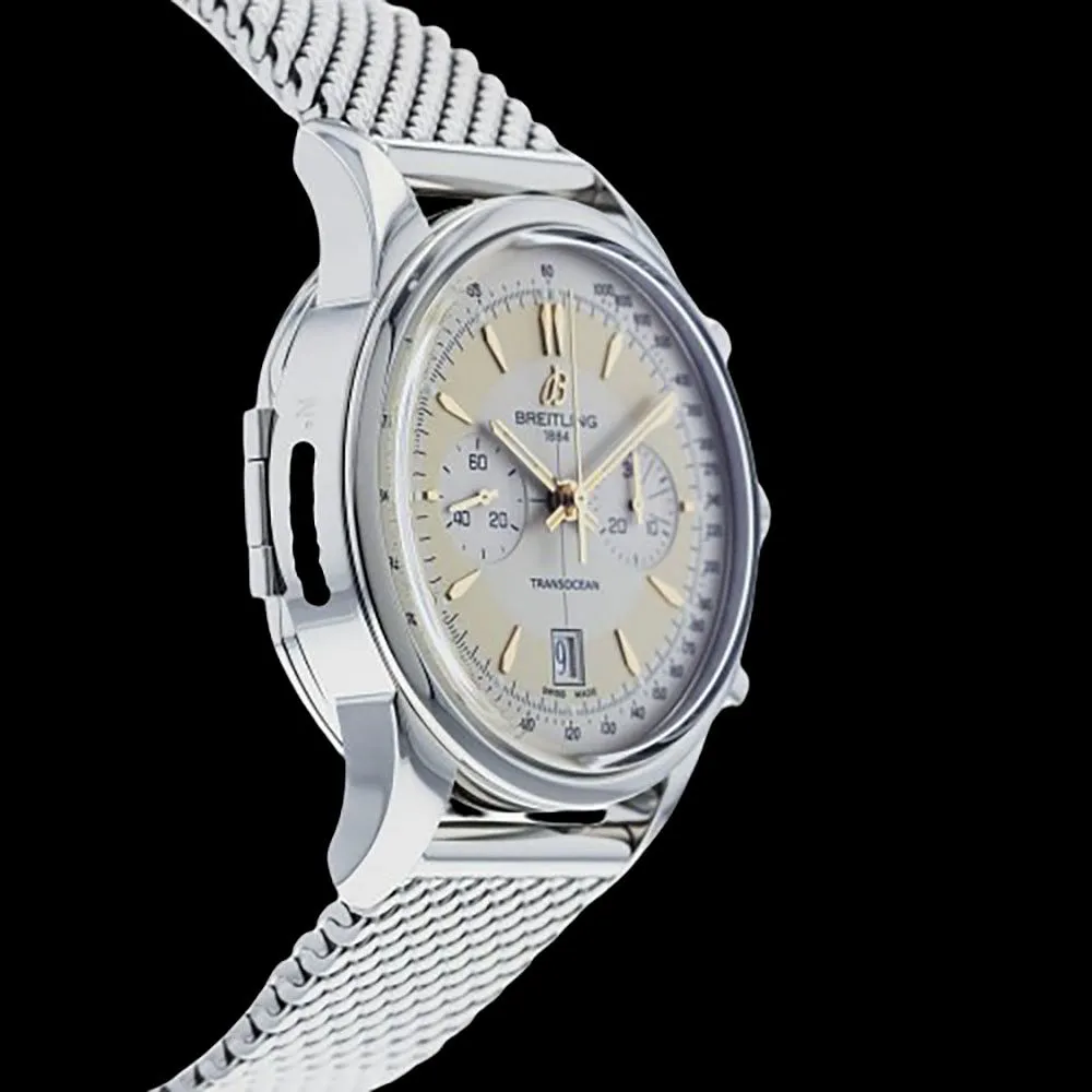 Breitling Transocean 43mm Stainless steel Cream 2