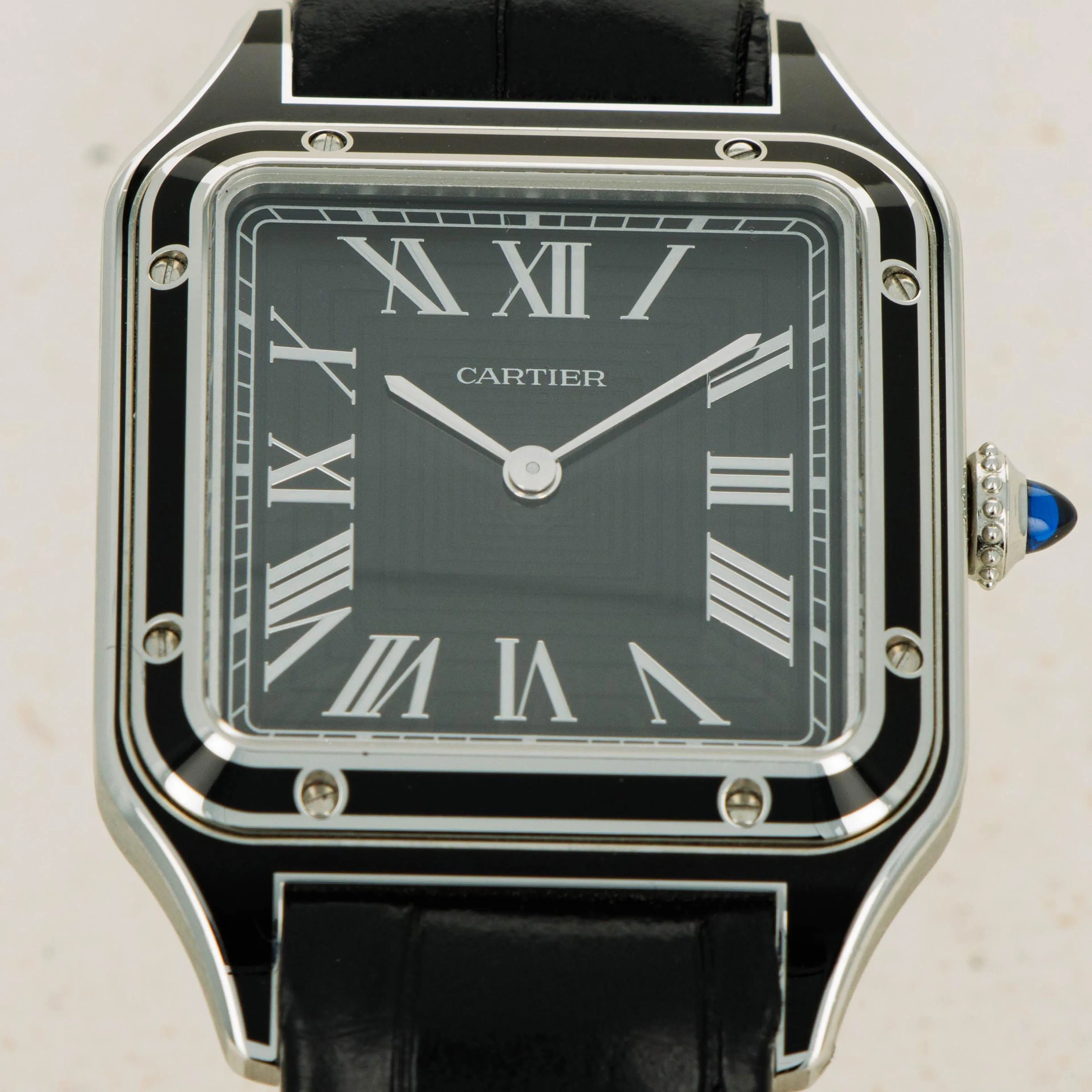 Cartier Santos Dumont WSSA0046 43.5mm Stainless steel Black 10