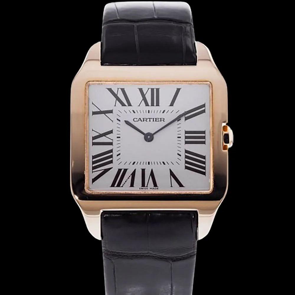 Cartier Santos Dumont 35mm Rose gold Silver