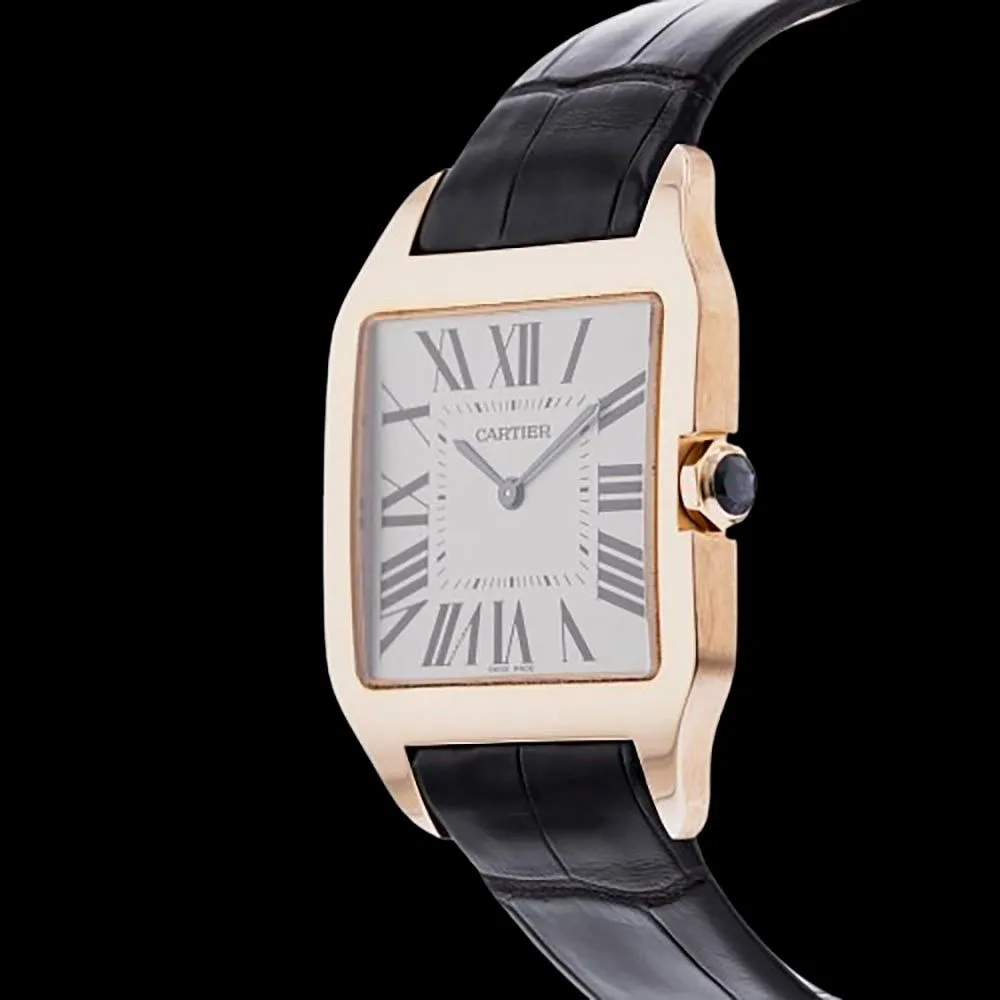 Cartier Santos Dumont 35mm Rose gold Silver 2