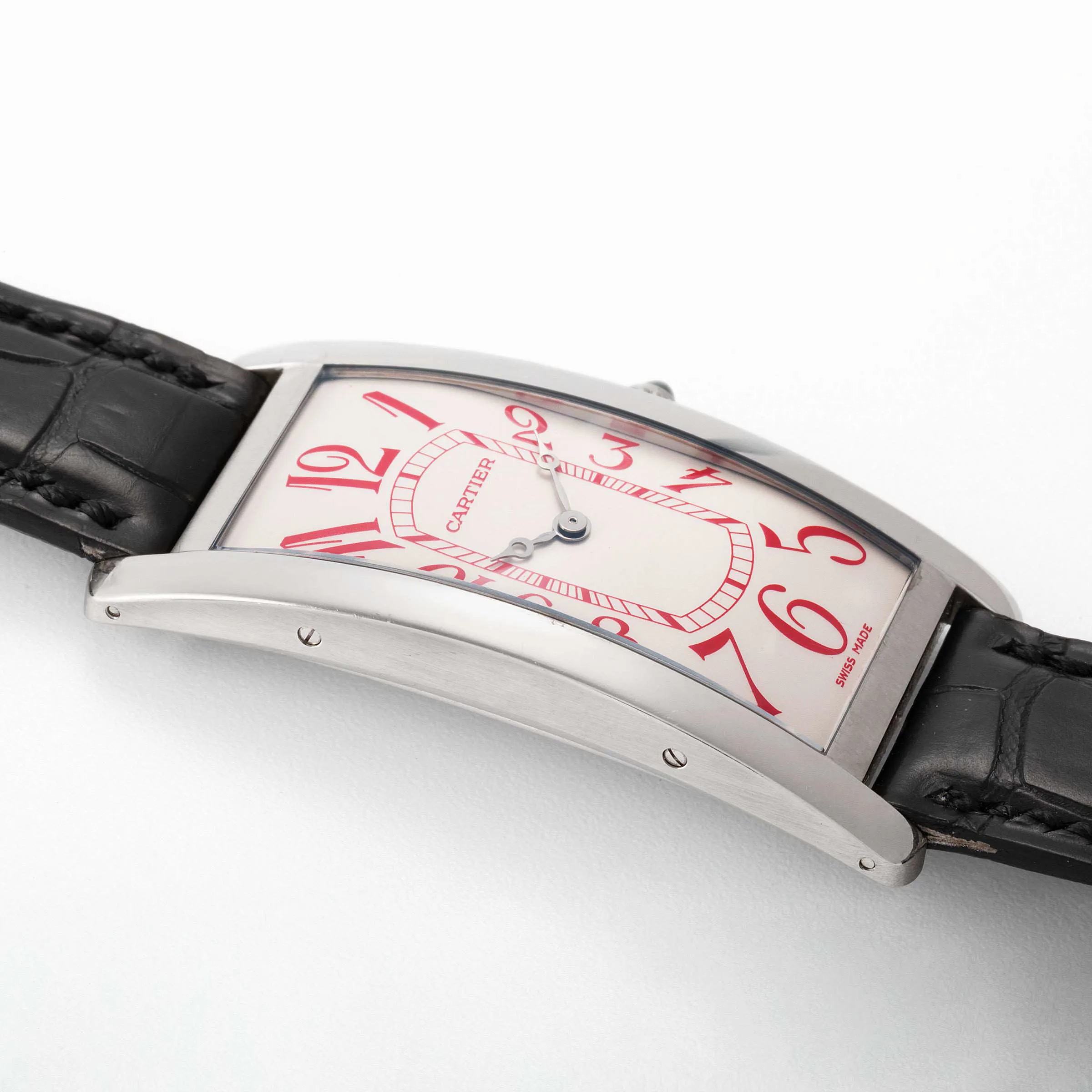 Cartier Tank Cintrée 2843J 23mm Platinum White 1