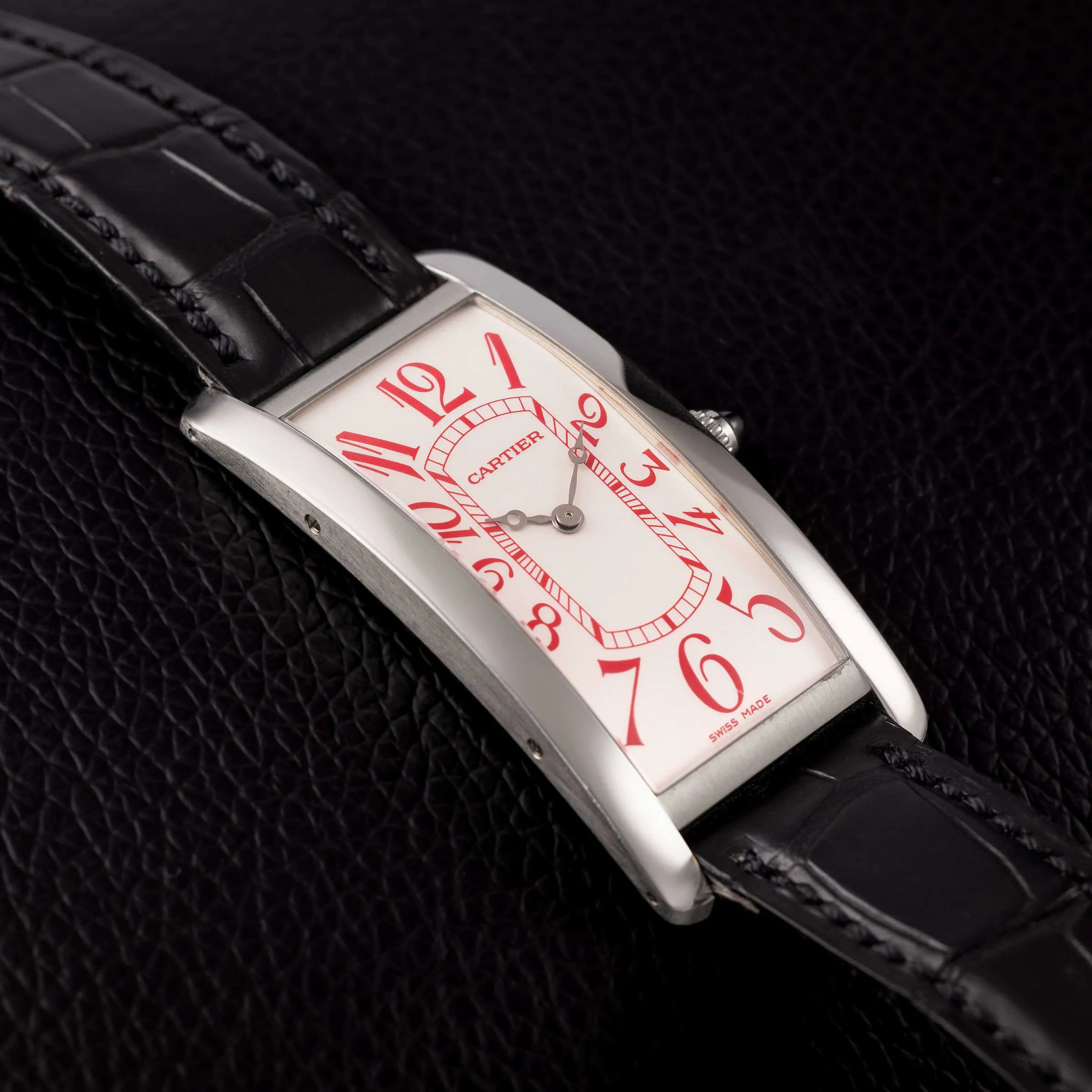 Cartier Tank Cintrée 2843J 23mm Platinum White 4