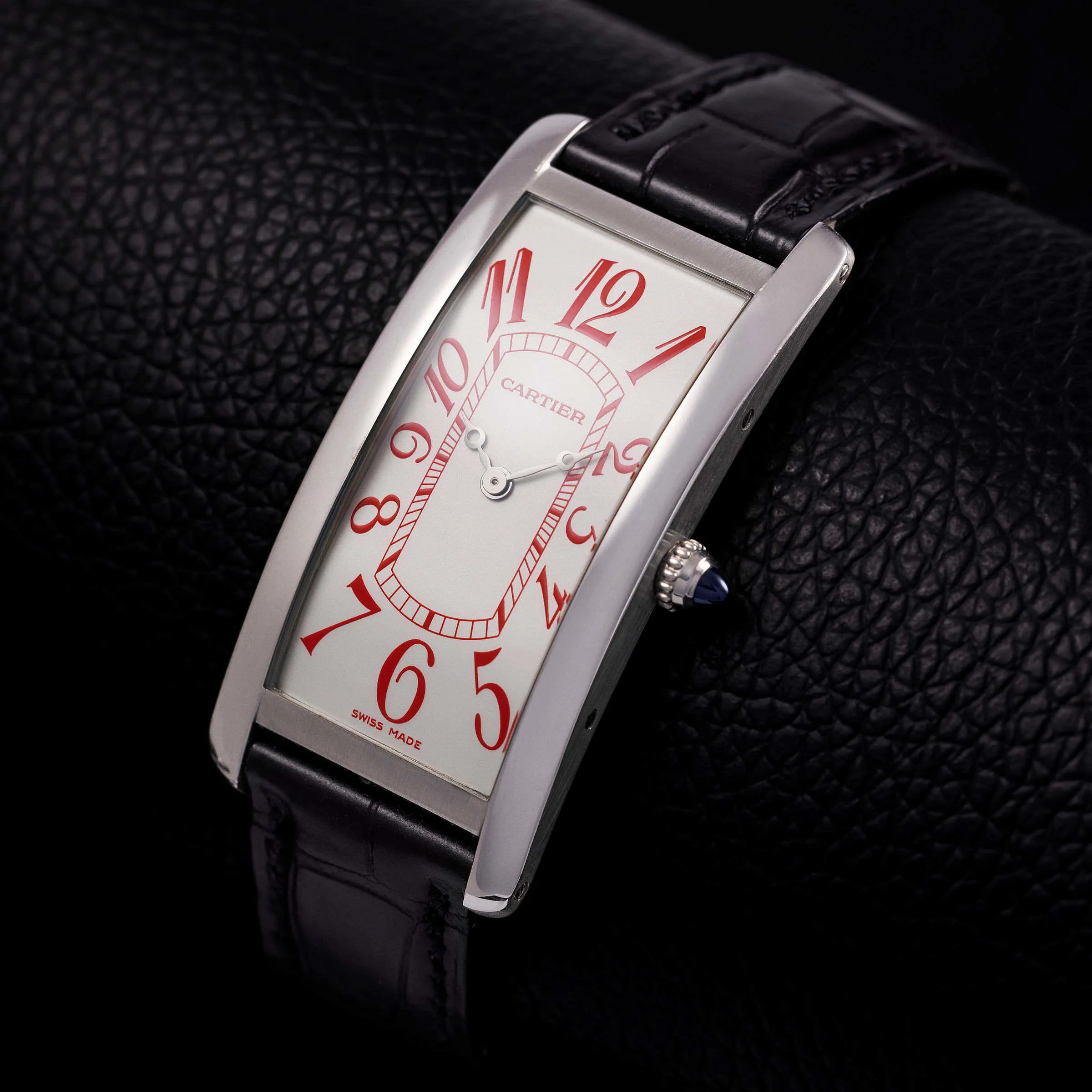 Cartier Tank Cintrée 2843J 23mm Platinum White 6