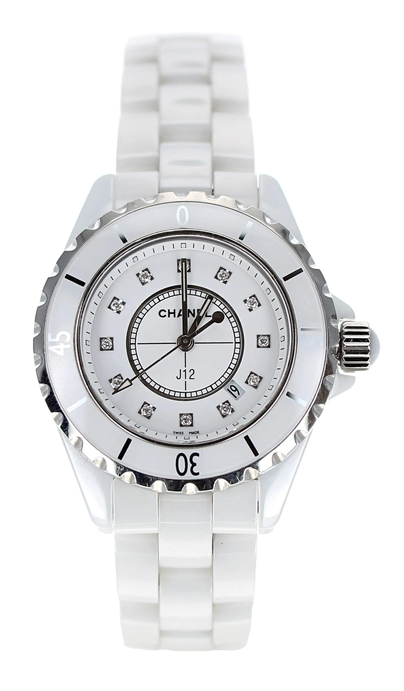 Chanel J12 H1628 34mm White ceramic White