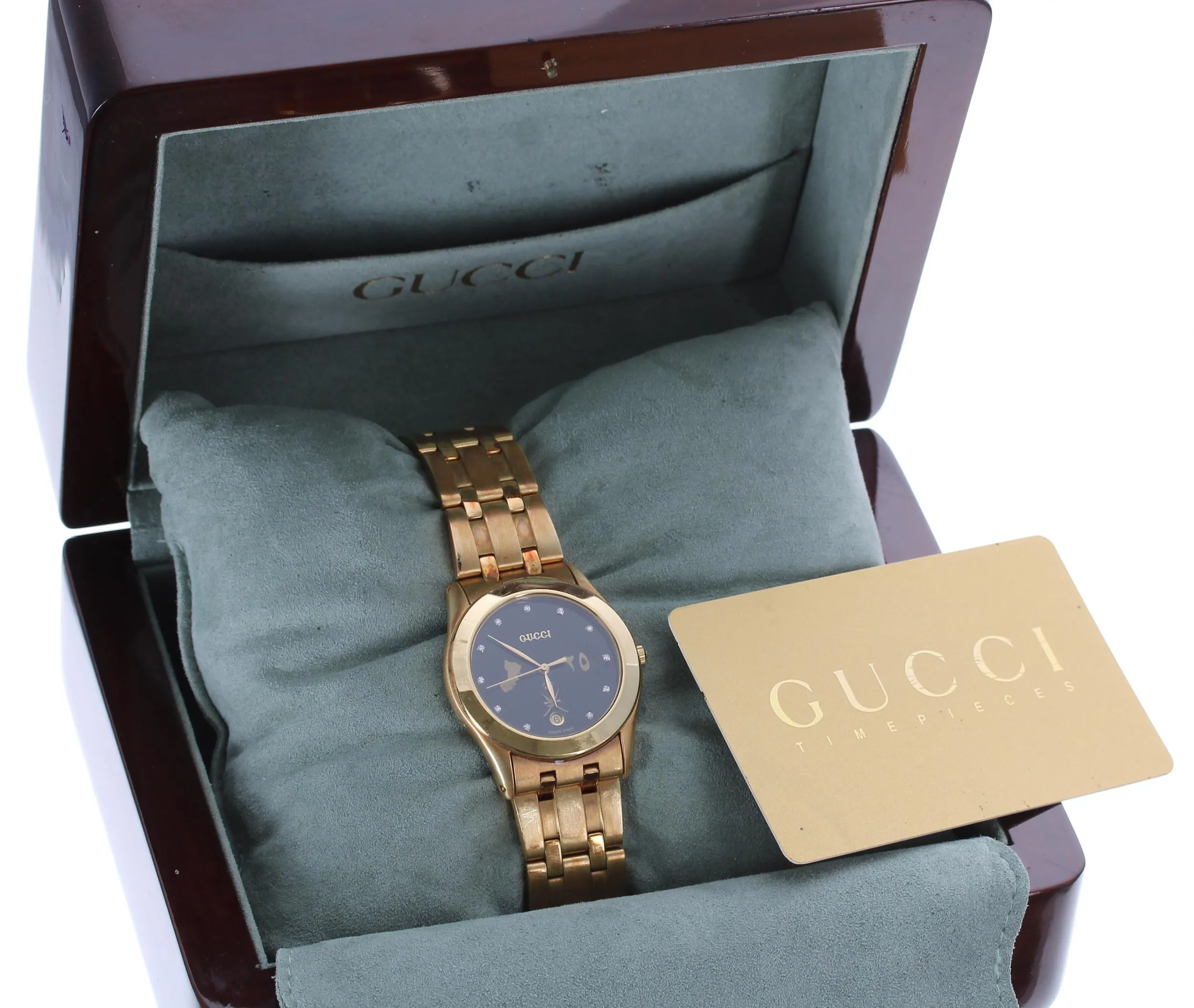 Gucci 735M 36mm Yellow gold Black 1