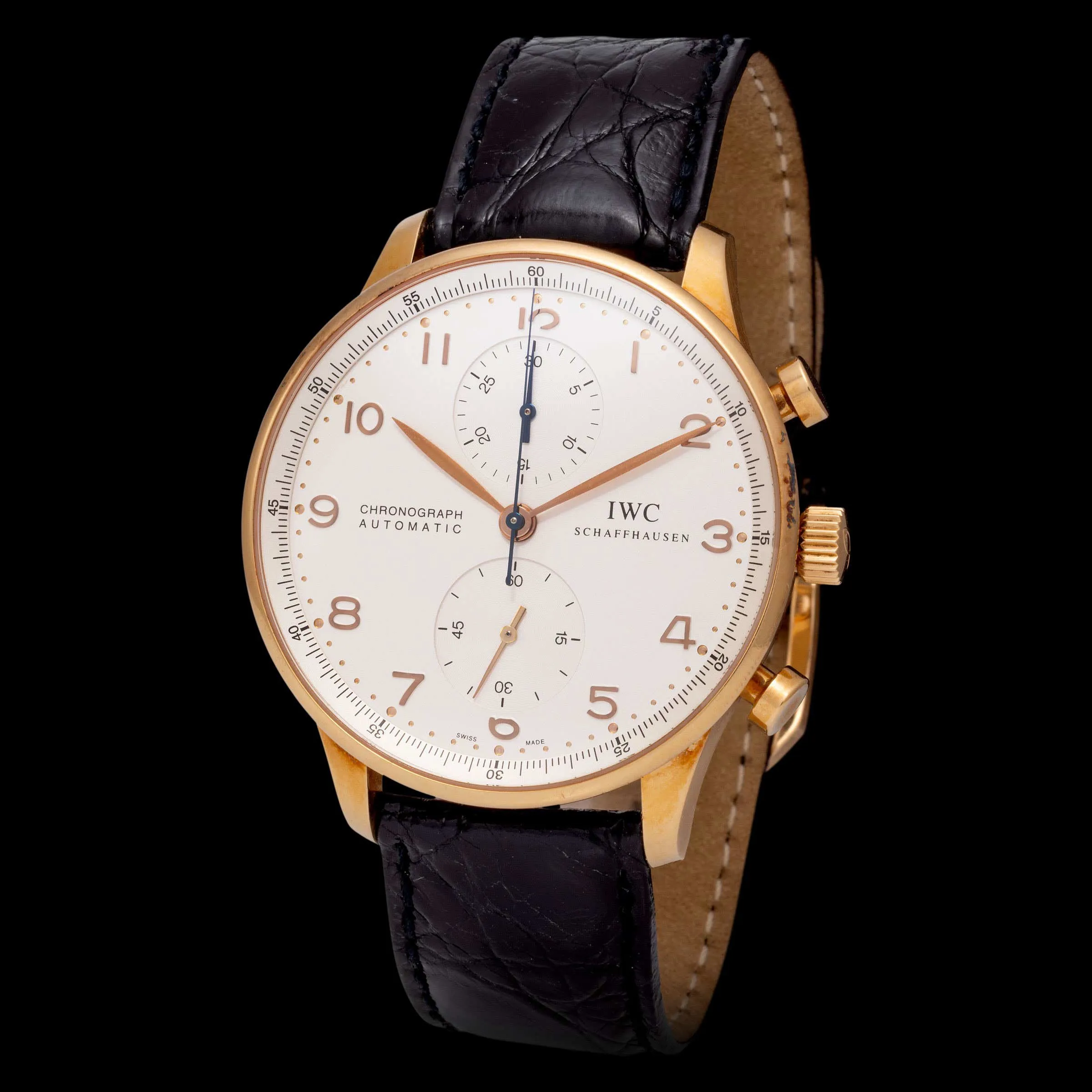 IWC Portugieser 371416 41mm Yellow gold Silver