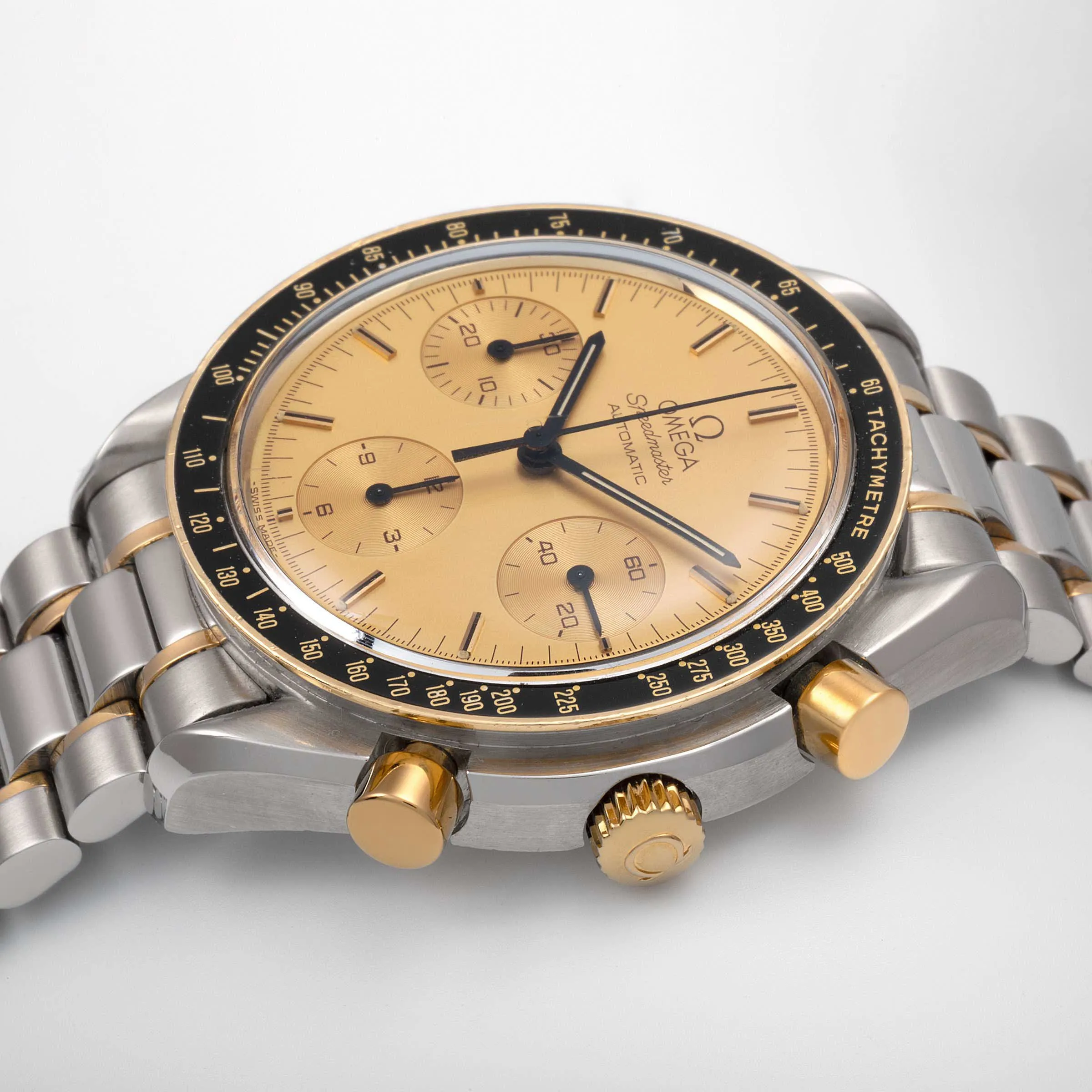 Omega Speedmaster 175.00.33 39mm Yellow gold and Stainless steel Champagne 2