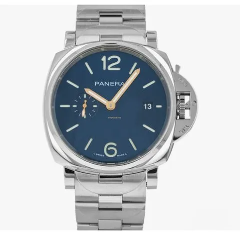 Panerai Luminor Marina PAM 01124 42mm Stainless steel Blue