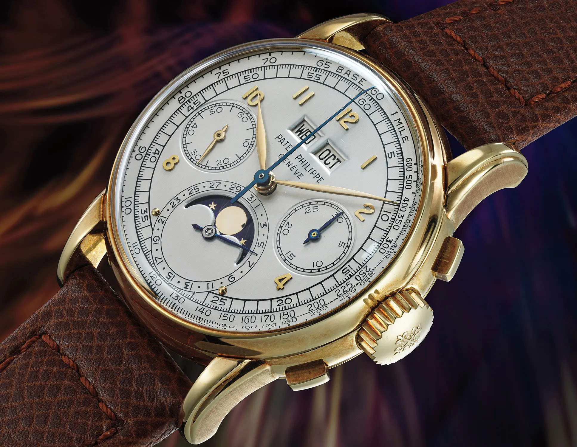 Patek Philippe Perpetual Calendar Chronograph 2499 36mm Yellow gold Silver 3