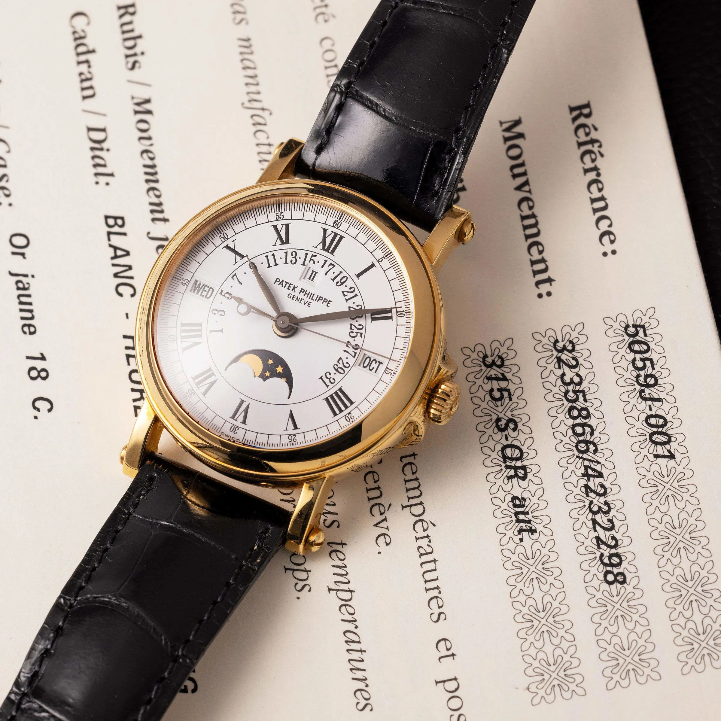 Patek Philippe Perpetual Calendar 5059 35mm Yellow gold White 6