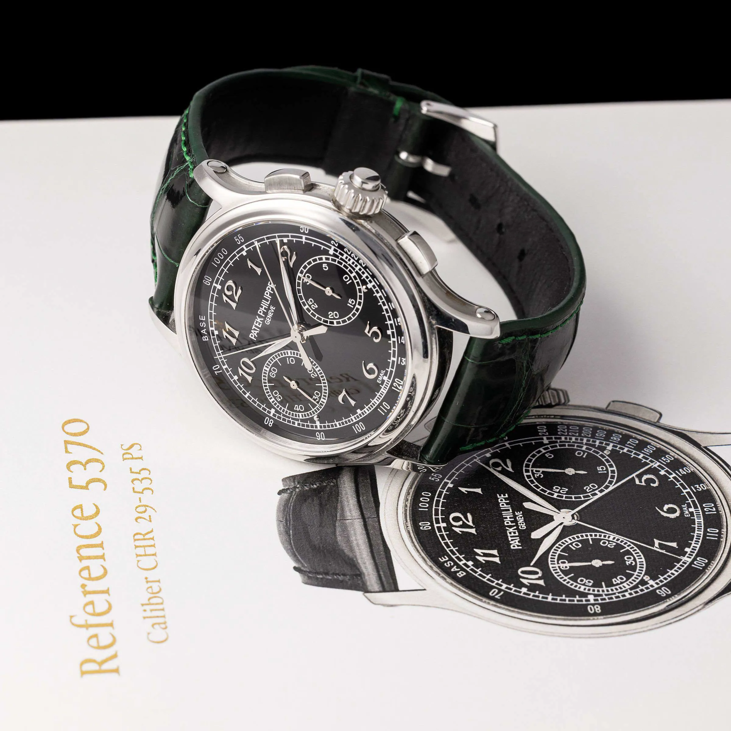 Patek Philippe Split-Seconds Chronograph 5370P-001 41mm Platinum Black 10