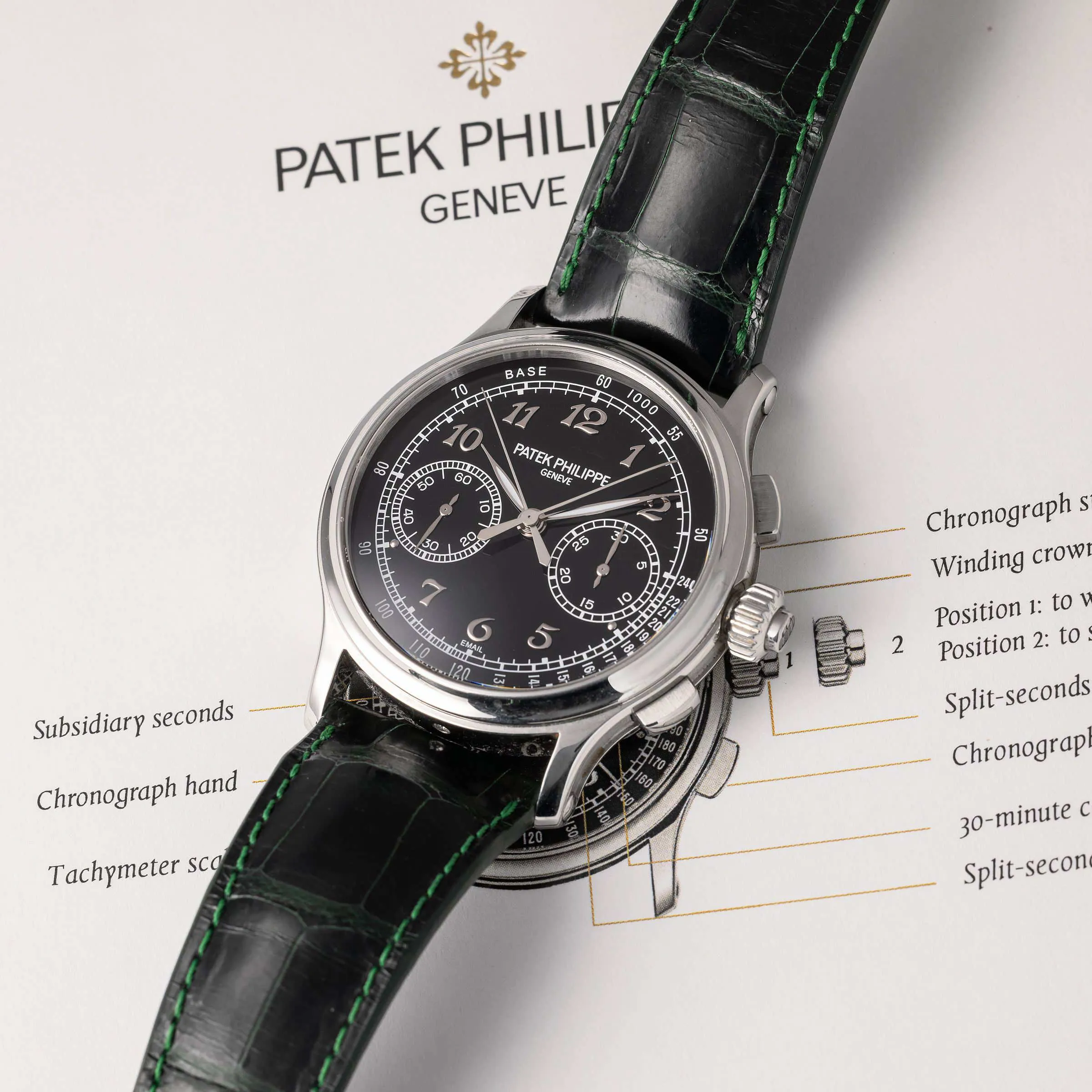 Patek Philippe Split-Seconds Chronograph 5370P-001 41mm Platinum Black 7