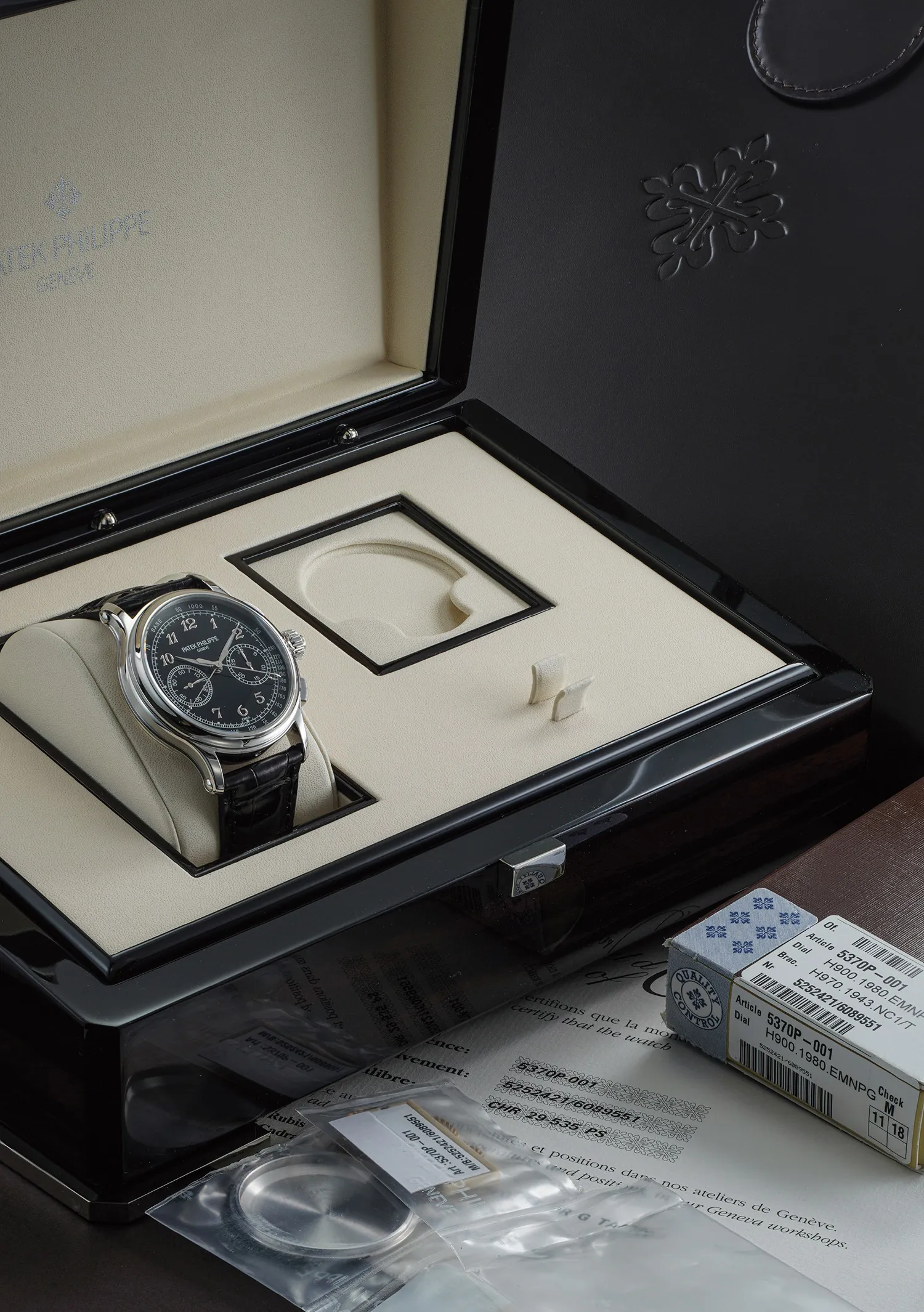 Patek Philippe Split-Seconds Chronograph 5370P-001 41mm Platinum Black 2