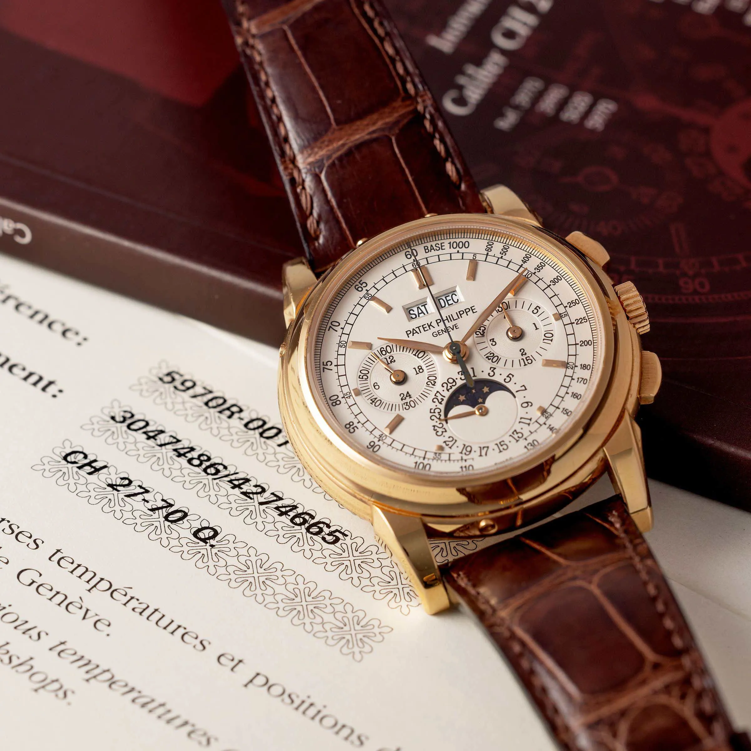 Patek Philippe Perpetual Calendar Chronograph 5970R 40mm Rose gold Silver 6