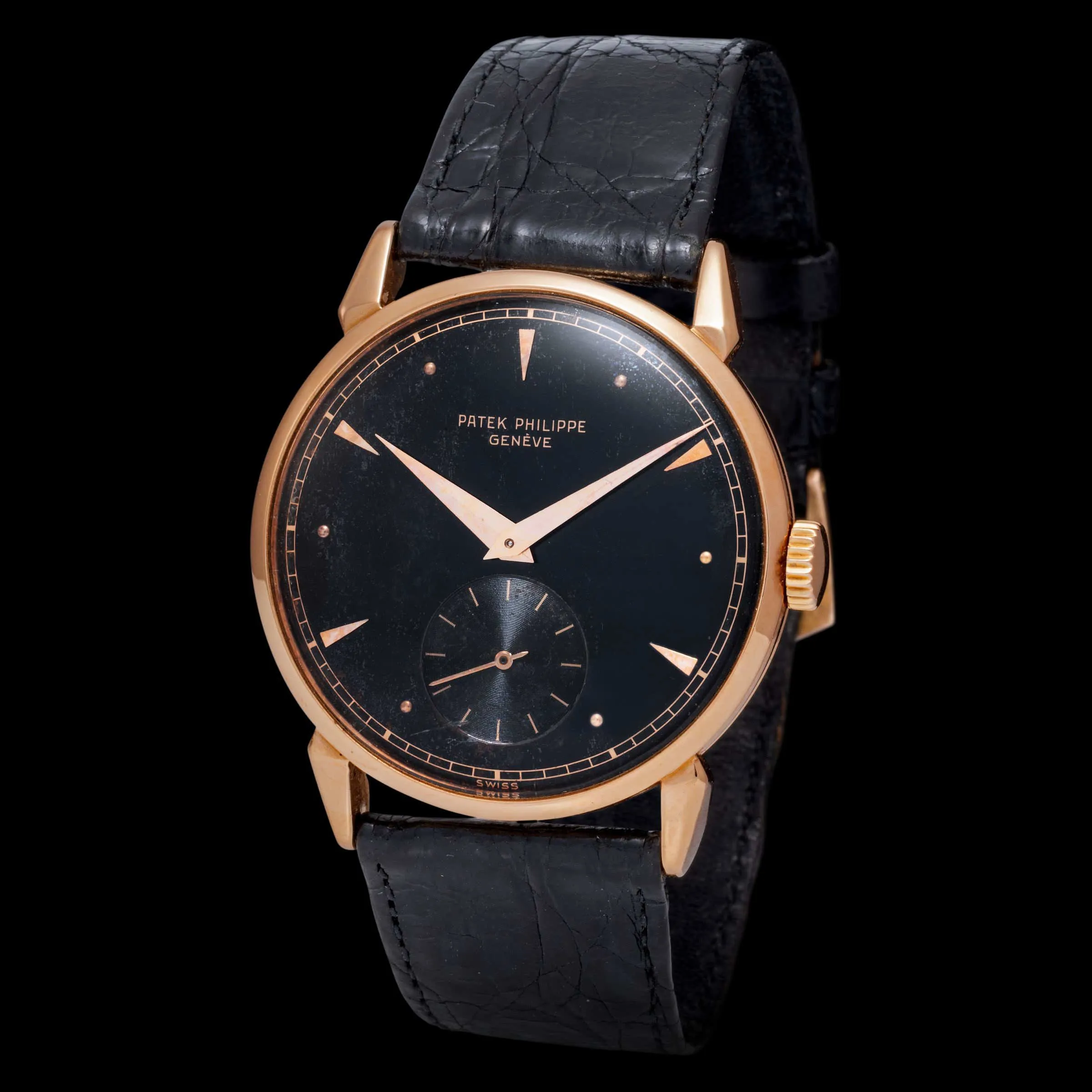 Patek Philippe Calatrava 1578 35mm Rose gold Black