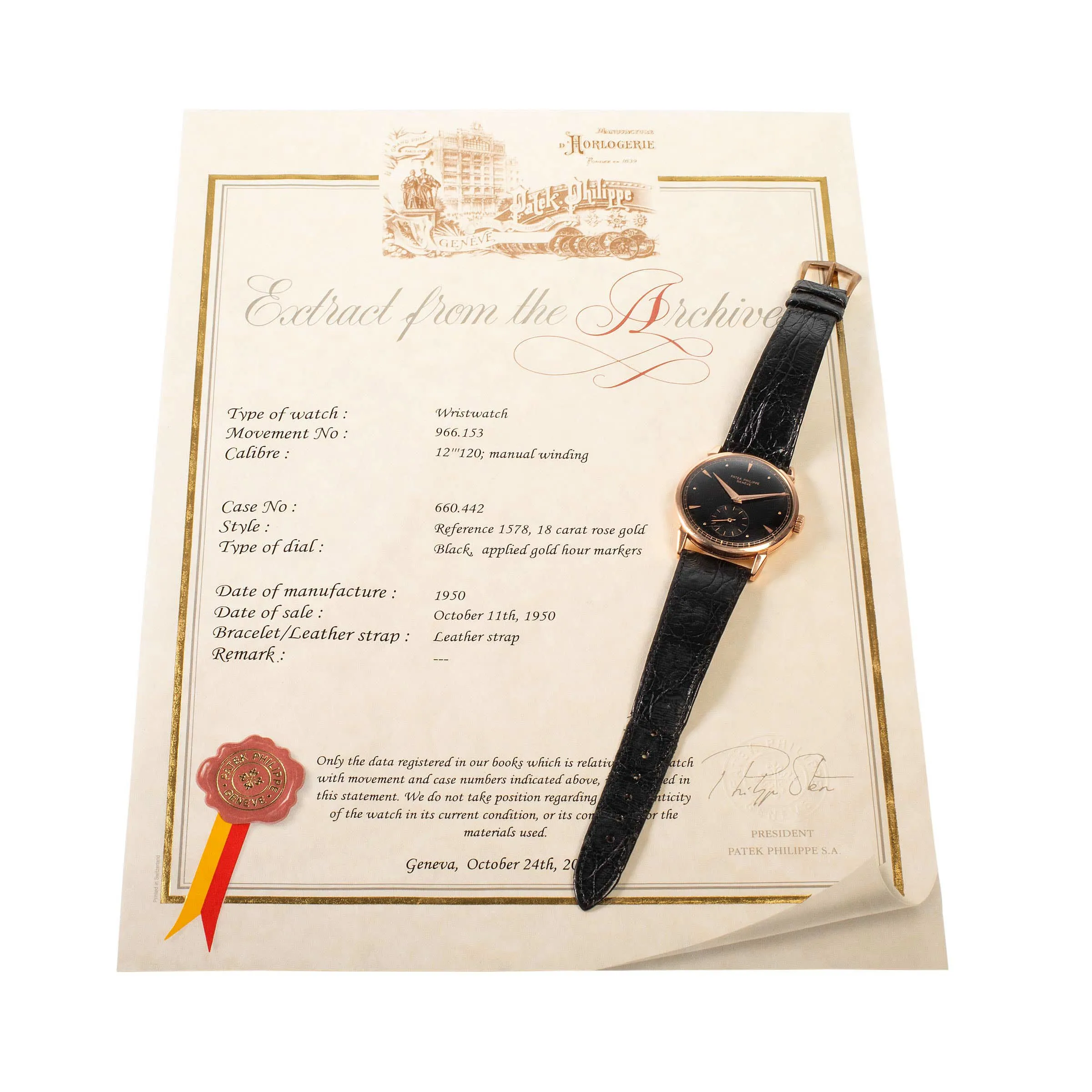 Patek Philippe Calatrava 1578 35mm Rose gold Black 4