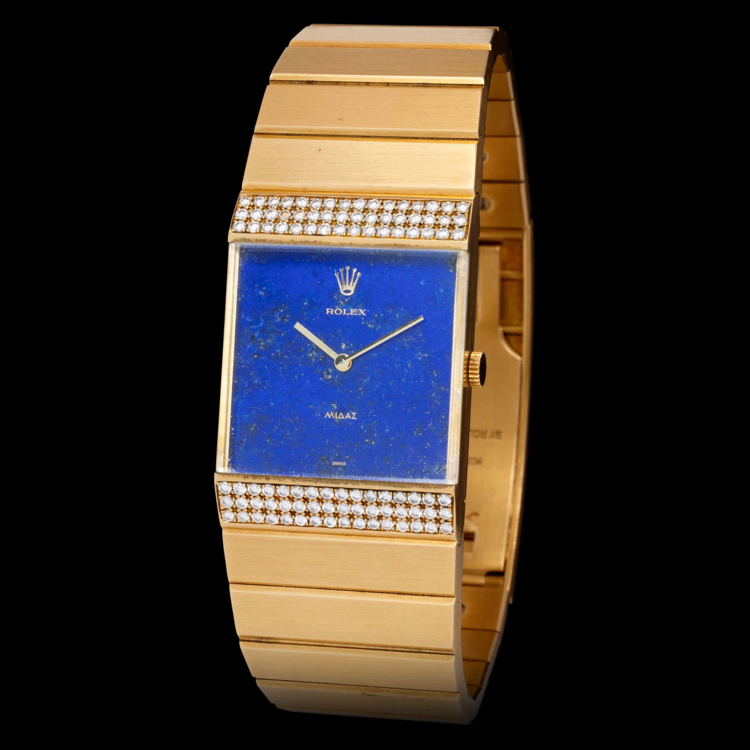 Rolex Cellini King Midas 4611 24mm Yellow gold Lapis lazuli