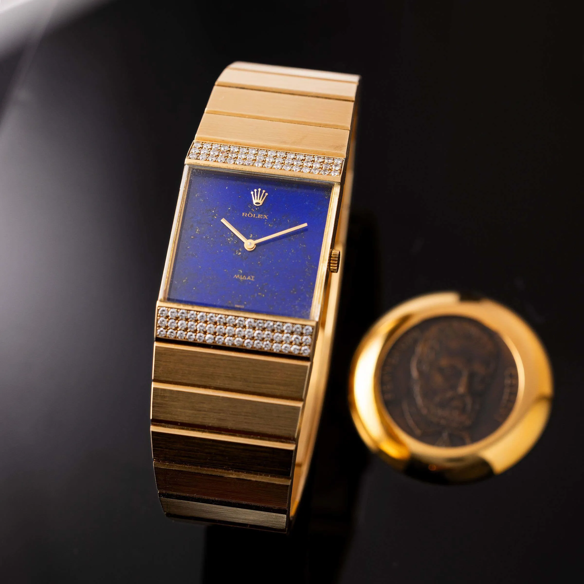 Rolex Cellini King Midas 4611 24mm Yellow gold Lapis lazuli 7