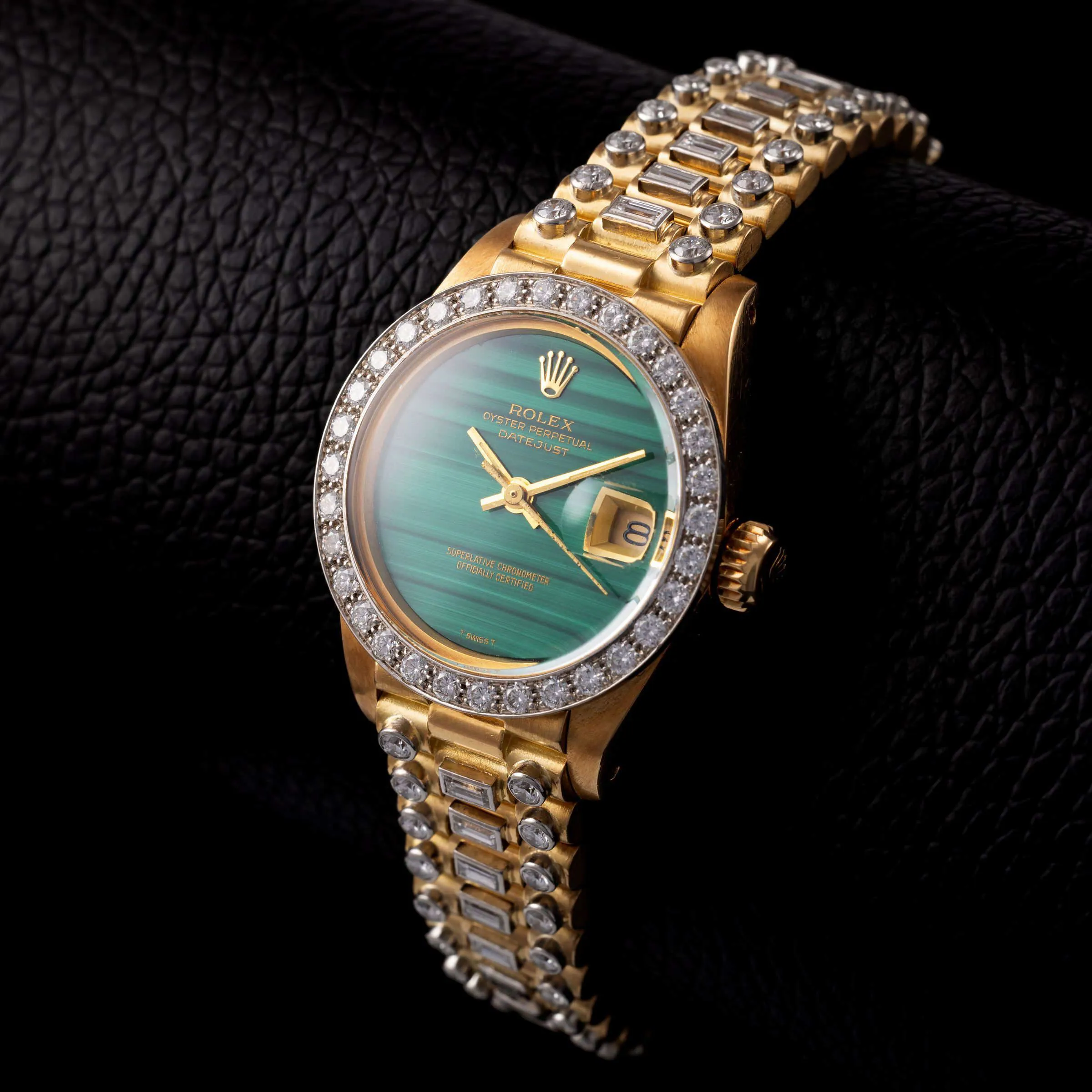 Rolex Lady-Datejust 69138 25mm Yellow gold Malachite 7